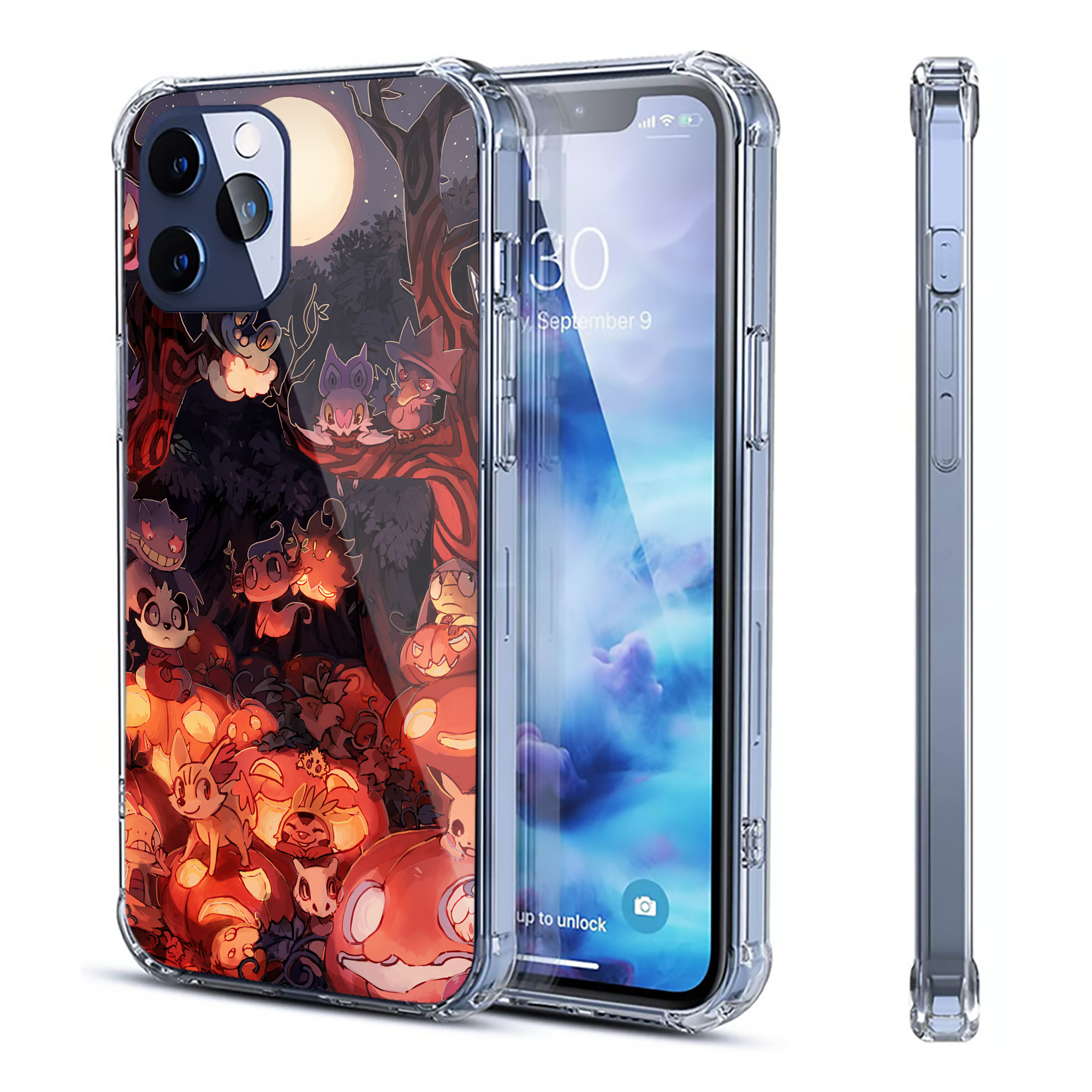 （画像用） ポケットモンスター Pokémon 【iPhone 12シリーズ対応】透明スマホケース（クリアソフトケース）